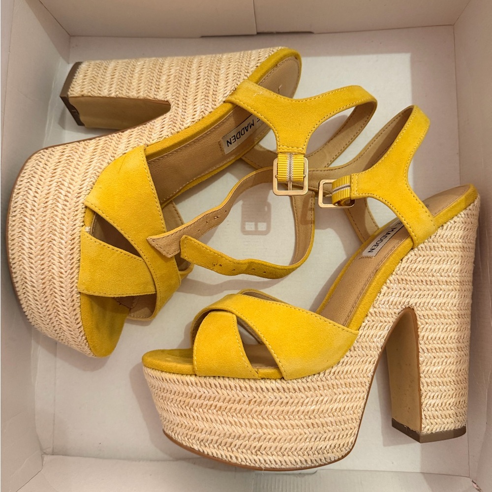 Steve Madden Yellow Platform Heels